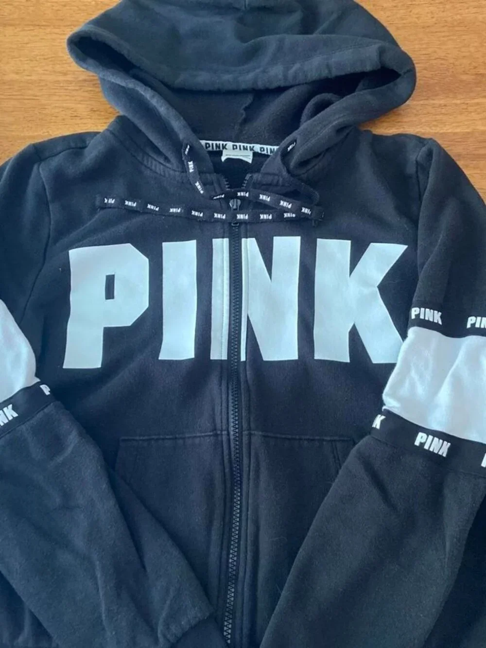 Victoria's Secret Women's Black Full Zip Hoodie